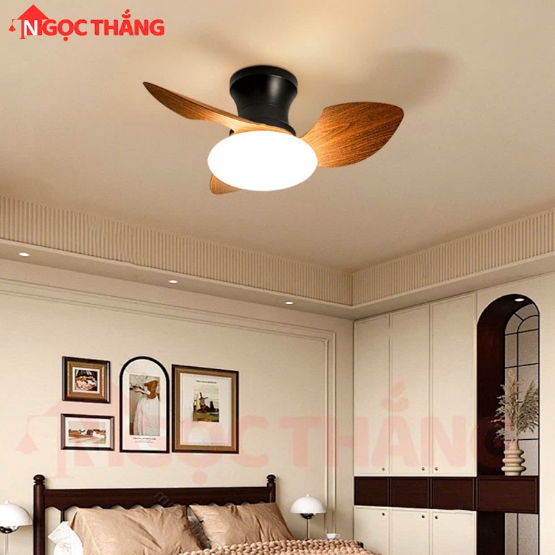 Quạt Trần 3 Cánh Nhựa Đèn Led 3 Chế Độ Màu Trang Trí Phòng Ngủ Phòng Bếp VF904 Ngọc Thắng - Image 8