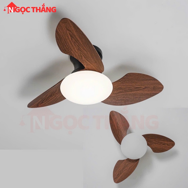 Quạt Trần 3 Cánh Nhựa Đèn Led 3 Chế Độ Màu Trang Trí Phòng Ngủ Phòng Bếp VF904 Ngọc Thắng - Image 4