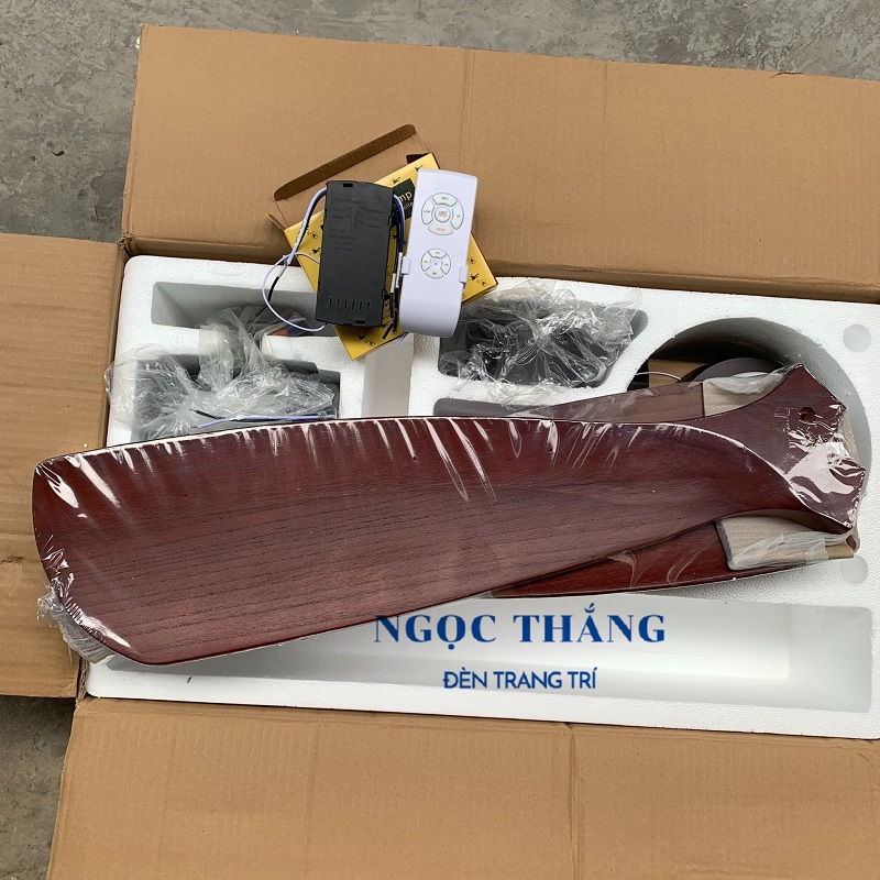 Quạt Trần Đèn Led 3 Cánh Gỗ Trang Trí Sảnh Phòng Khách Cao Cấp QT2010 Ngọc Thắng (Kèm remote điều khiển từ xa) - Hình ảnh 23