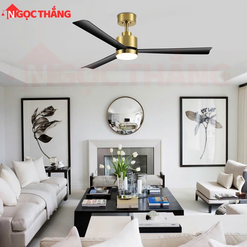 Quạt Trần Đèn 3 Cánh 132cm Trang Trí Sảnh Phòng Khách Phòng Ngủ Cao Cấp VF431 Ngọc Thắng - Image 6
