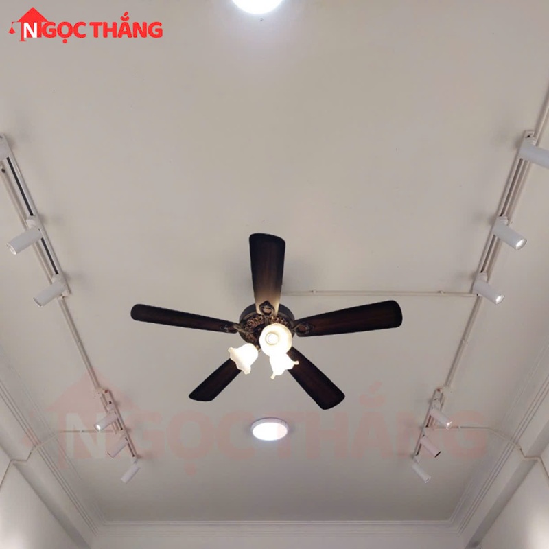 Quạt Trần Đèn 5 Cánh Gỗ Trang Trí Phòng Khách Cao Cấp VF108 Ngọc Thắng (Kèm remote điều khiển từ xa) - Image 9