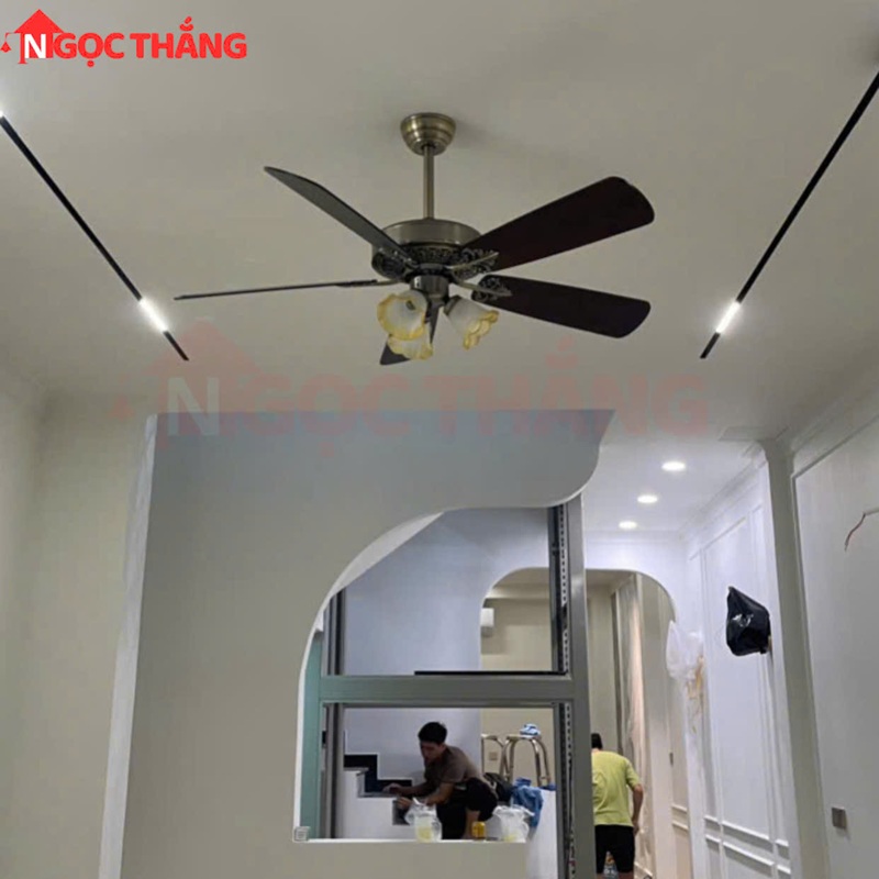 Quạt Trần Đèn 5 Cánh Gỗ Trang Trí Phòng Khách Cao Cấp VF108 Ngọc Thắng (Kèm remote điều khiển từ xa) - Image 3