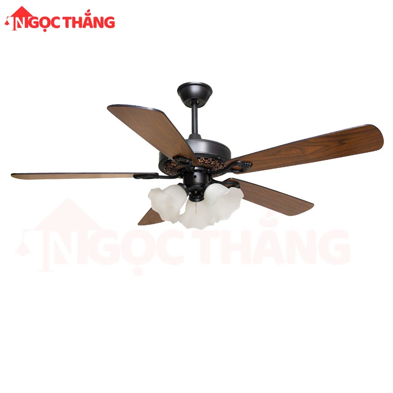 Quạt Trần Đèn 5 Cánh Gỗ Trang Trí Phòng Khách Cao Cấp VF108 Ngọc Thắng (Kèm remote điều khiển từ xa) - Image 11