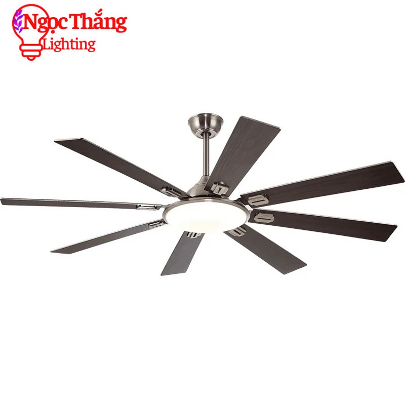 Quạt Trần Đèn 8 Cánh Gỗ Trang Trí Sảnh Phòng Khách Cao Cấp QT2723 Ngọc Thắng (Kèm remote điều khiển từ xa) - Image 5