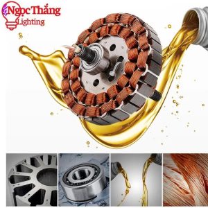 Quạt Trần Đèn Chùm 5 Cánh Lá Cọ Trang Trí Phòng Khách Bảo Hành 5 Năm 48KSP257 VF50 Ngọc Thắng - Ảnh 5