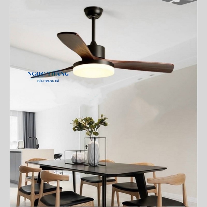 Quạt Trần Đèn Led 3 Cánh Gỗ Trang Trí Sảnh Phòng Khách Cao Cấp VF59 Ngọc Thắng (Tặng kèm remote điều khiển từ xa) - Image 15