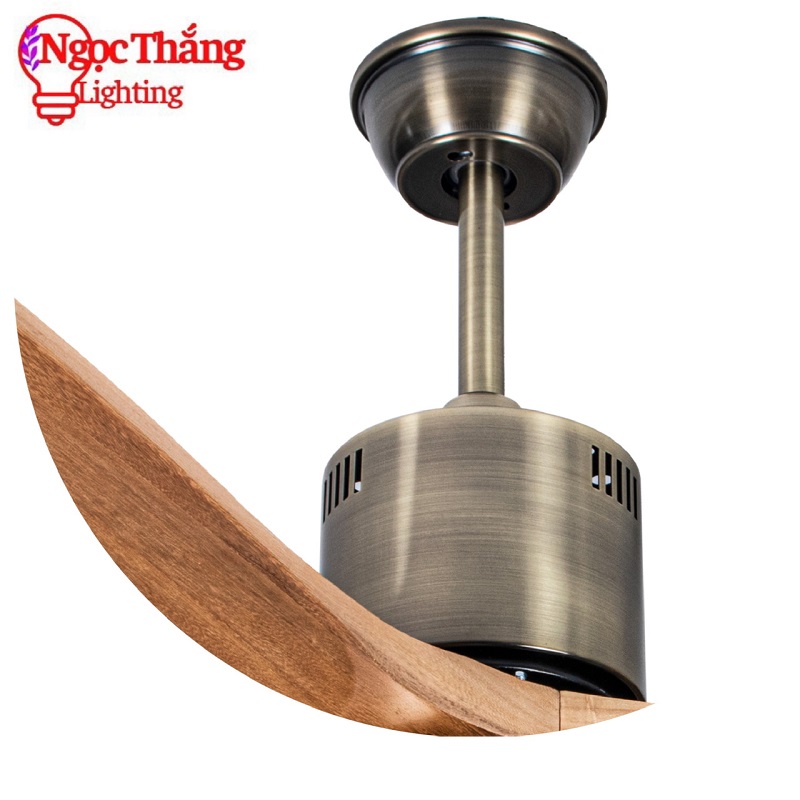 Quạt Trần Đèn Led 3 Cánh Gỗ Trang Trí Sảnh Phòng Khách Cao Cấp VF01 Ngọc Thắng (Tặng kèm remote) - Image 3