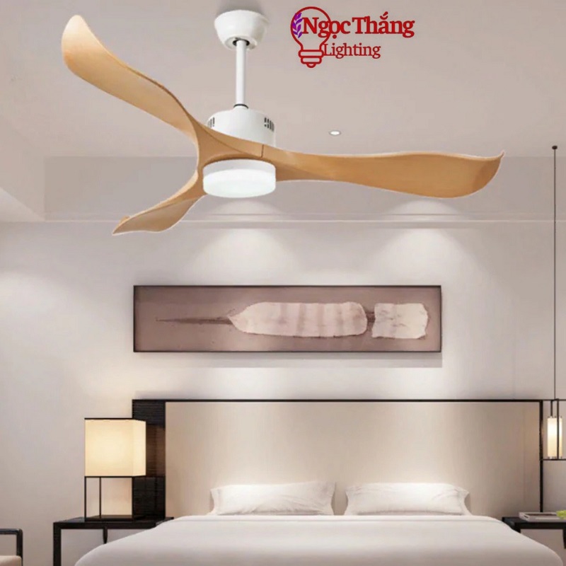 Quạt Trần Đèn Led 3 Cánh Trang Trí Sảnh Phòng Khách Cao Cấp VF04 Ngọc Thắng (Kèm remote điều khiển từ xa) - Ảnh 2
