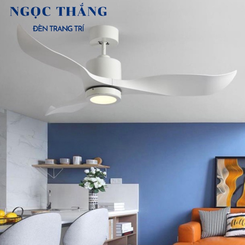 Quạt Trần Đèn Led 3 Cánh Trang Trí Sảnh Phòng Khách Cao Cấp VF04-21 Ngọc Thắng (Kèm remote điều khiển từ xa)