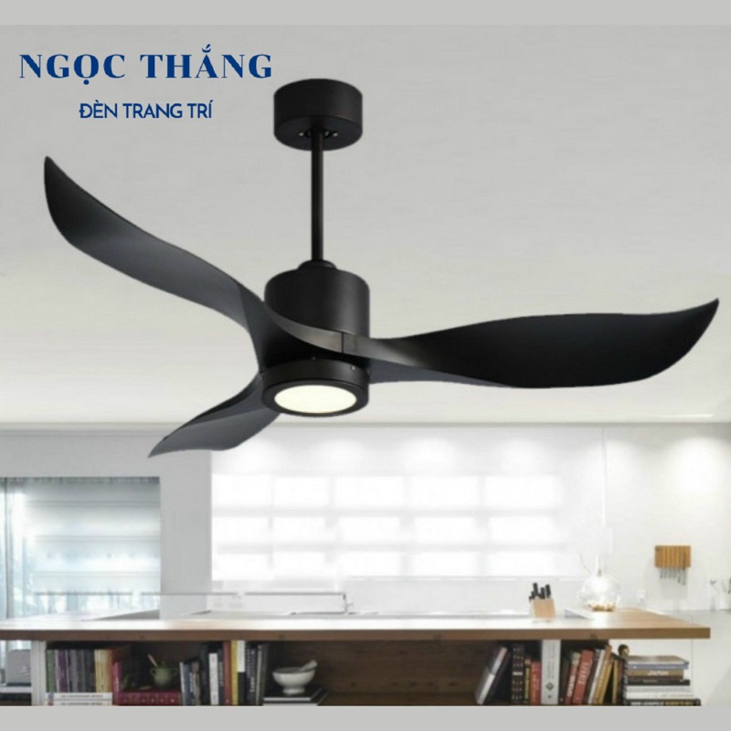 Quạt Trần Đèn Led 3 Cánh Trang Trí Sảnh Phòng Khách Cao Cấp VF04 Ngọc Thắng (Kèm remote điều khiển từ xa)