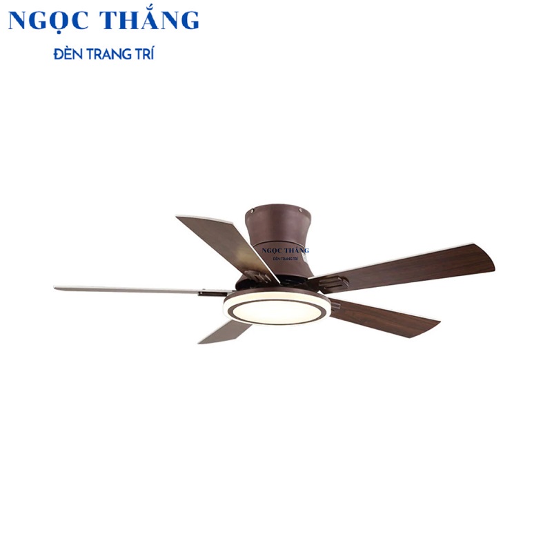 Quạt Trần Đèn 5 Cánh Gỗ Phòng Khách Phòng Ngủ Cao Cấp Led 3 Chế Độ Màu QT2745 Ngọc Thắng (Kèm remote điều khiển từ xa) - Image 6