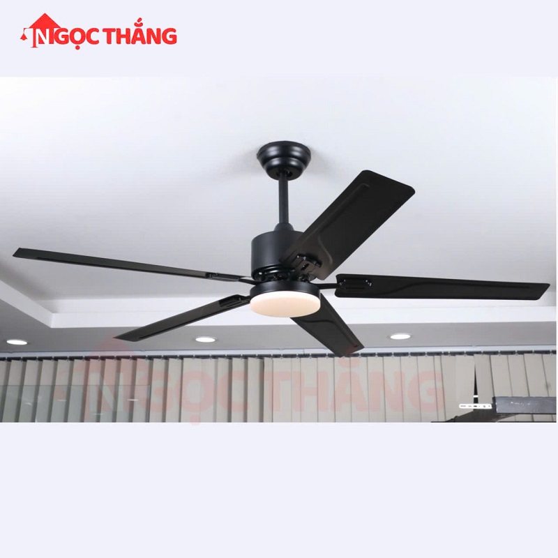 Quạt Trần 5 Cánh Sắt Trang Trí Sảnh Phòng Khách Phòng Ngủ Cao Cấp VF79 Ngọc Thắng Kèm Remote - Hình ảnh 4