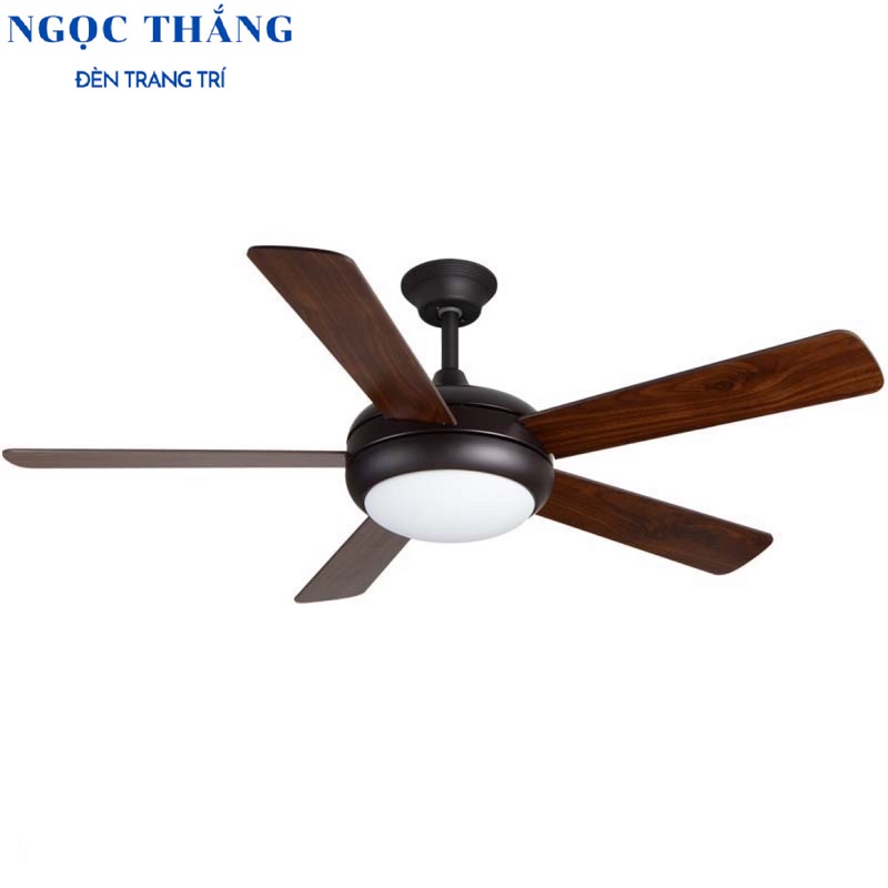 Quạt Trần Đèn Led 5 Cánh Gỗ Phòng Khách Phòng Ngủ Cao Cấp QT1870 Ngọc Thắng (Tặng kèm remote điều khiển từ xa) - Image 9