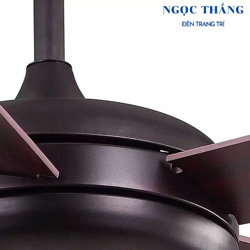 Quạt Trần Đèn Led 5 Cánh Gỗ Phòng Khách Phòng Ngủ Cao Cấp QT1870 Ngọc Thắng (Tặng kèm remote điều khiển từ xa) - Image 5