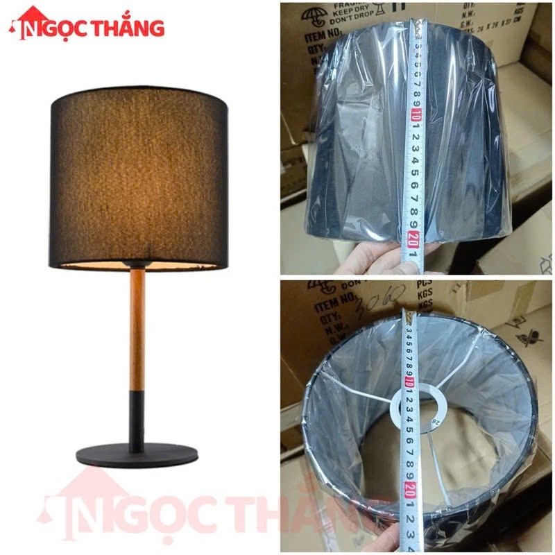 Đèn bàn Ø28cm x H40cm trang trí phòng ngủ DB597 Ngọc Thắng (Tặng bóng Led 4W ánh sáng vàng) - Image 2