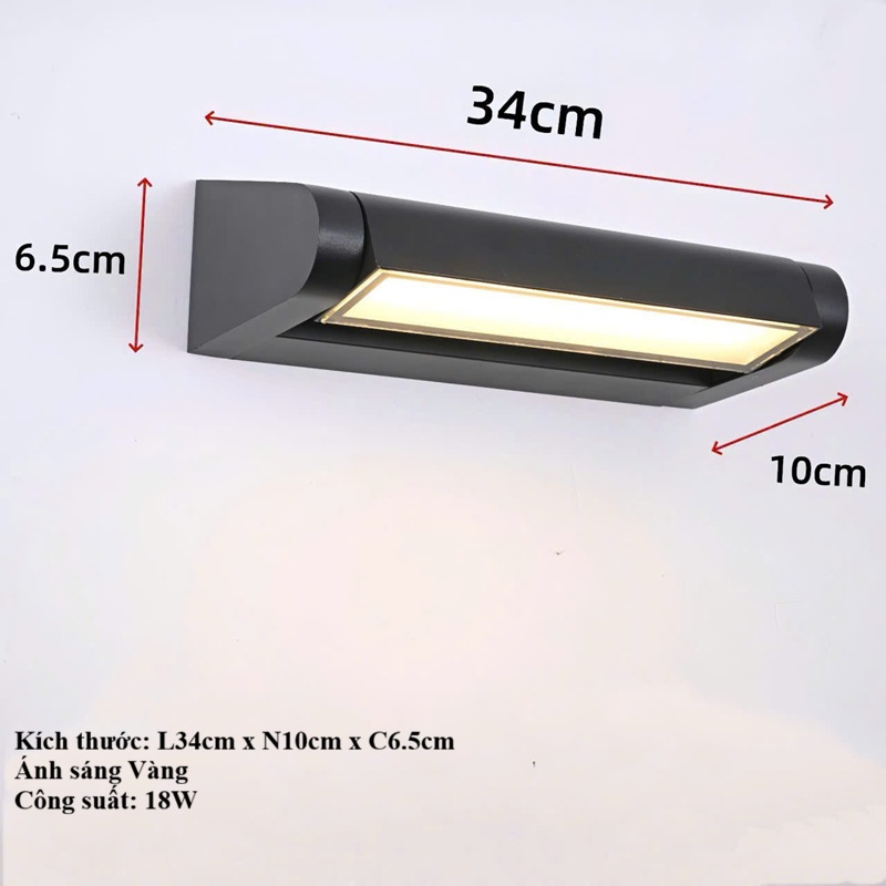 Đèn Led treo tường ngoài trời 54cm trang trí trong nhà cầu thang Led 18W VNT361/1 Ngọc Thắng