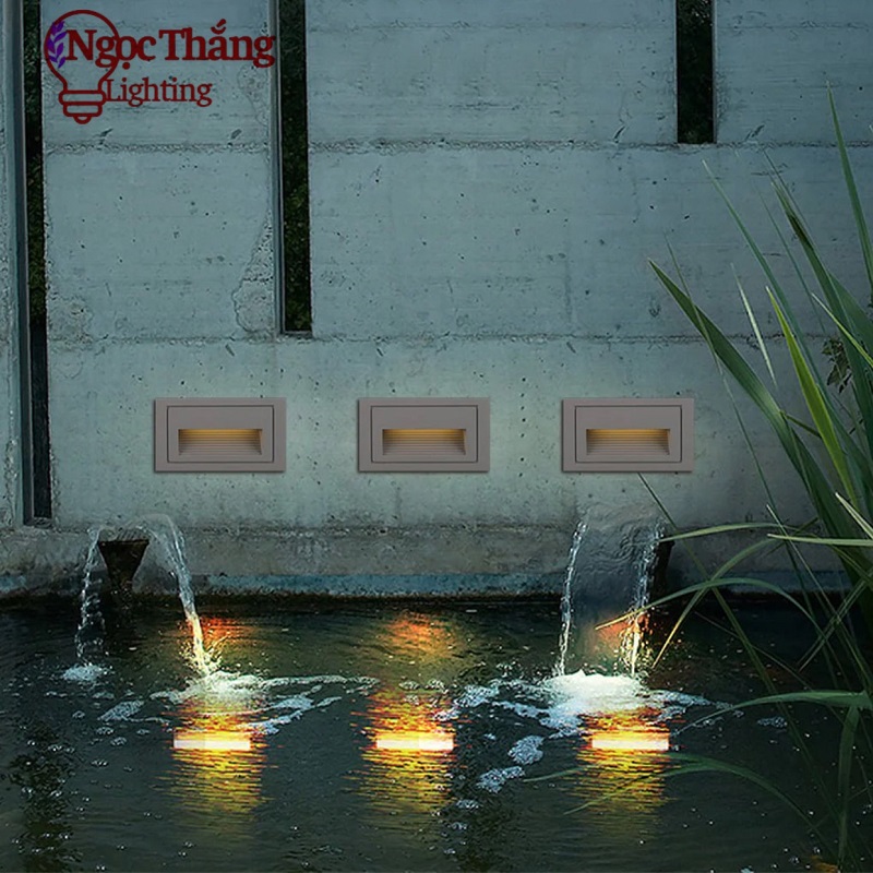 Đèn Led âm cầu thang chống nước trang trí ngoài trời Led 3W 220V ACT32506A Ngọc Thắng - Ảnh 5