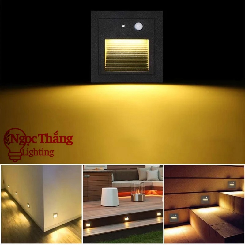 Đèn Led cảm ứng âm cầu thang chống nước trang trí ngoài trời trong nhà cảm biến chuyển động Led 3W 220V ACT3248 Ngọc Thắng - Ảnh 10