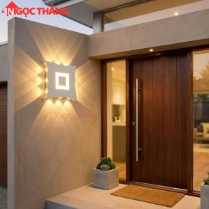 Đèn Led hắt tường treo tường gắn tường trang trí trong nhà ngoài trời 12 bóng Led 14W 220V VNT046A Ngọc Thắng