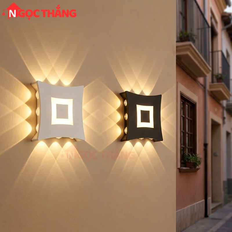 Đèn Led hắt tường treo tường gắn tường trang trí trong nhà ngoài trời 12 bóng Led 14W 220V VNT046A Ngọc Thắng - Ảnh 7