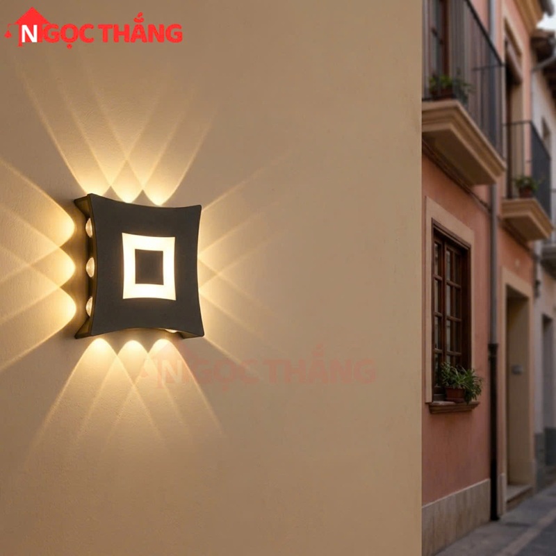 Đèn Led hắt tường treo tường gắn tường trang trí trong nhà ngoài trời 12 bóng Led 14W 220V VNT046A Ngọc Thắng - Ảnh 3