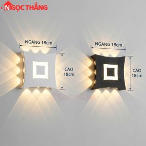Đèn Led hắt tường treo tường gắn tường trang trí trong nhà ngoài trời 12 bóng Led 14W 220V VNT046A Ngọc Thắng - Ảnh 5