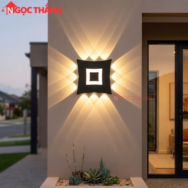 Đèn Led hắt tường treo tường gắn tường trang trí trong nhà ngoài trời 12 bóng Led 14W 220V VNT046A Ngọc Thắng - Ảnh 6