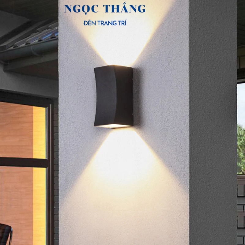 Đèn Led treo tường hắt tường 2 đầu trang trí ngoài trời trong nhà Led 10W 220V VNT121 Ngọc Thắng