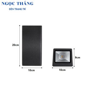 Alternative view of Đèn Led treo tường hắt tường 2 đầu trang trí ngoài trời trong nhà Led 10W 220V VNT121 Ngọc Thắng