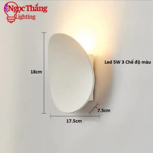Alternative view of Đèn Led treo tường hắt tường ngoài trời phòng ngủ phòng khách cầu thang Led 5W 3 chế độ màu VNT375 Màu Trắng 220V Ngọc Thắng