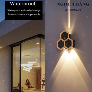 Đèn Led treo tường hắt tường 3 bóng ngoài trời trong nhà Led 3W 220V VNT6014 Ngọc Thắng