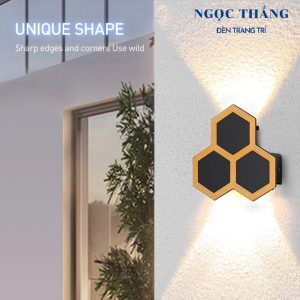 Alternative view of Đèn Led treo tường hắt tường 3 bóng ngoài trời trong nhà Led 3W 220V VNT6014 Ngọc Thắng
