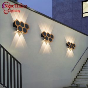 Alternative view of Đèn Led treo tường hắt tường hình tổ ong ngoài trời phòng ngủ phòng khách cầu thang 220V VNT6016 Ngọc Thắng