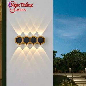 Đèn Led treo tường hắt tường 8 bóng ngoài trời trong nhà Led 8W 220V VNT6013 Ngọc Thắng