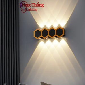 Alternative view of Đèn Led treo tường hắt tường 8 bóng ngoài trời trong nhà Led 8W 220V VNT6013 Ngọc Thắng