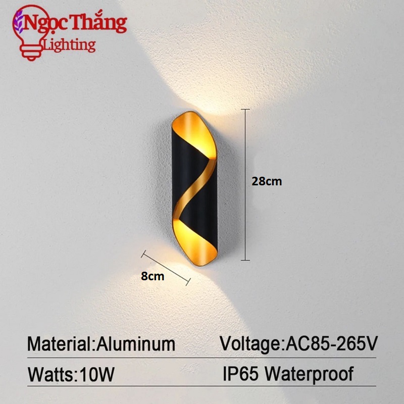 Đèn treo tường hắt tường trang trí ngoài trời cầu thang Led 10W 220V VNT2287 Ngọc Thắng - Ảnh 2