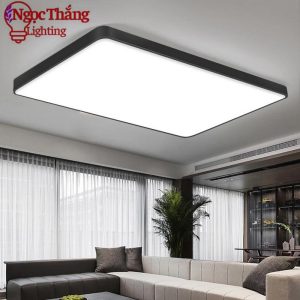Alternative view of Đèn Mâm LED Ốp Trần Chữ Nhật Hiện Đại Trang Trí Phòng Khách Phòng Ngủ Led 3 Màu OP1249 Ngọc Thắng (Kèm remote)