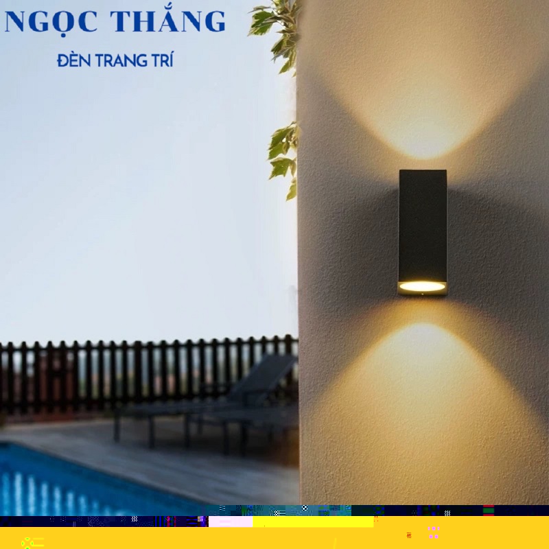 Đèn Led treo tường hắt tường trang trí ngoài trời trong nhà 2 đầu 10w 220v VNT612 Ngọc Thắng