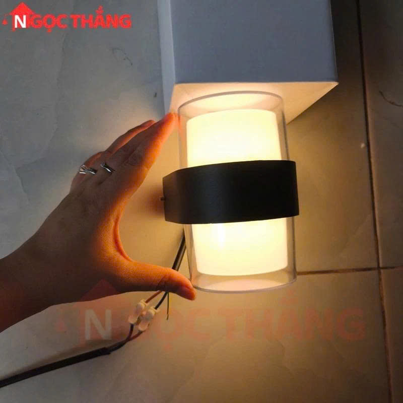 Đèn Led treo tường gắn tường trang trí ngoài trời trong nhà Led Vàng 5W VNT077/1 220V Ngọc Thắng - Ảnh 5
