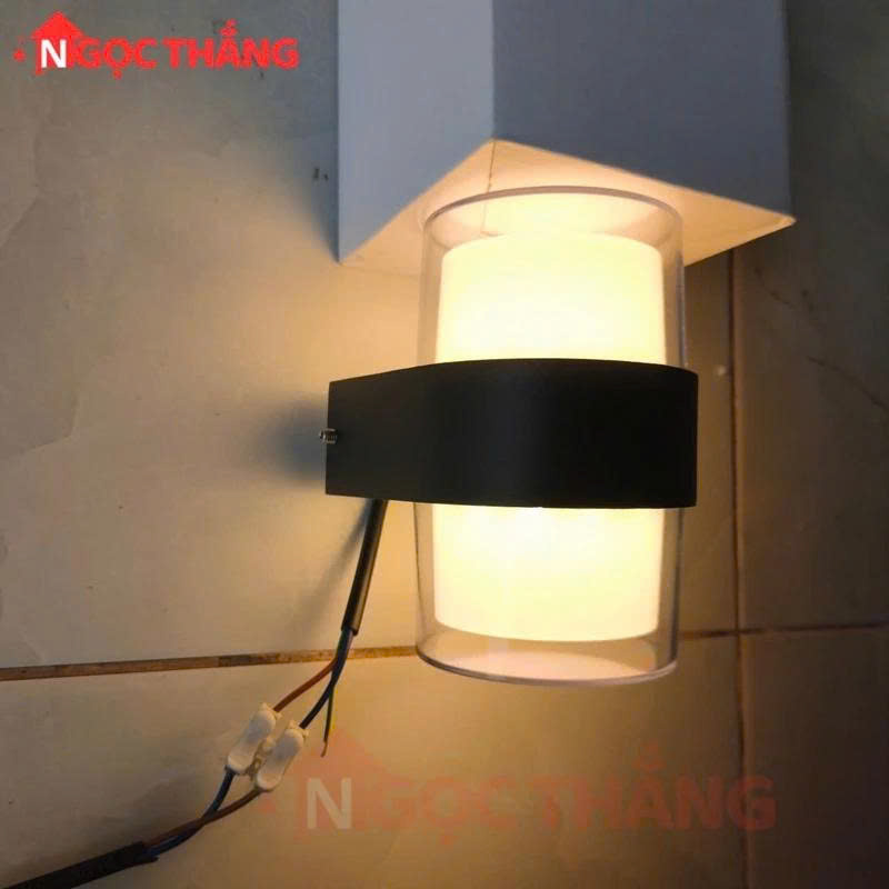 Đèn Led treo tường gắn tường trang trí ngoài trời trong nhà Led Vàng 5W VNT077/1 220V Ngọc Thắng - Ảnh 3