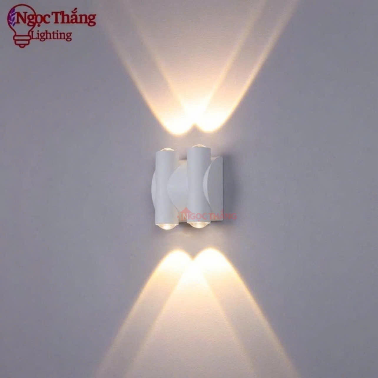 Đèn treo tường ngoài trời hắt 2 4 6 8 tia trang trí cầu thang Led 4W 220V VNT022/4B Ngọc Thắng - Ảnh 6