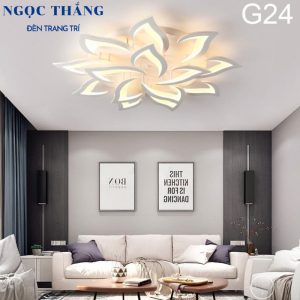 Đèn Mâm LED 14 Cánh Ốp Trần Hiện Đại Trang Trí Phòng Khách MO977 Ngọc Thắng (Tặng kèm remote điều khiển từ xa)
