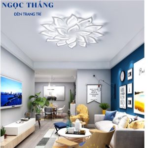 Đèn Mâm LED 14 Cánh Ốp Trần Hiện Đại Trang Trí Phòng Khách MO977 Ngọc Thắng (Tặng kèm remote điều khiển từ xa) - Ảnh 5