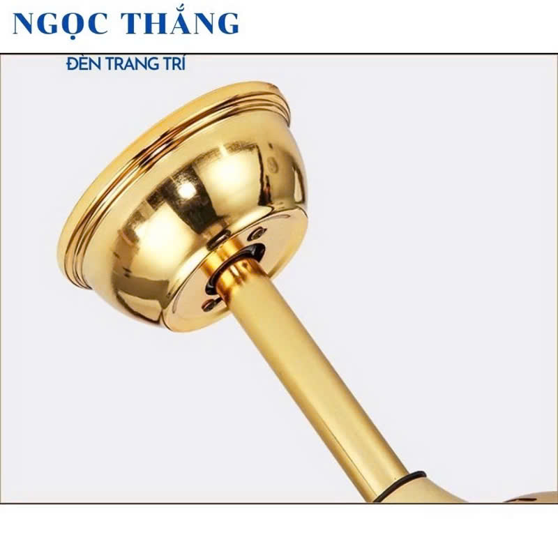 Quạt Trần Đèn Chùm Pha Lê Trang trí Phòng Khách Cao Cấp QT87086 Ngọc Thắng (Kèm remote điều khiển từ xa) - Ảnh 7