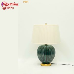 Alternative view of Đèn bàn gốm sứ phong cách Indochine trang trí phòng ngủ phòng khách cao cấp DB81 Ngọc Thắng (Tặng kèm một bóng Led 3 màu