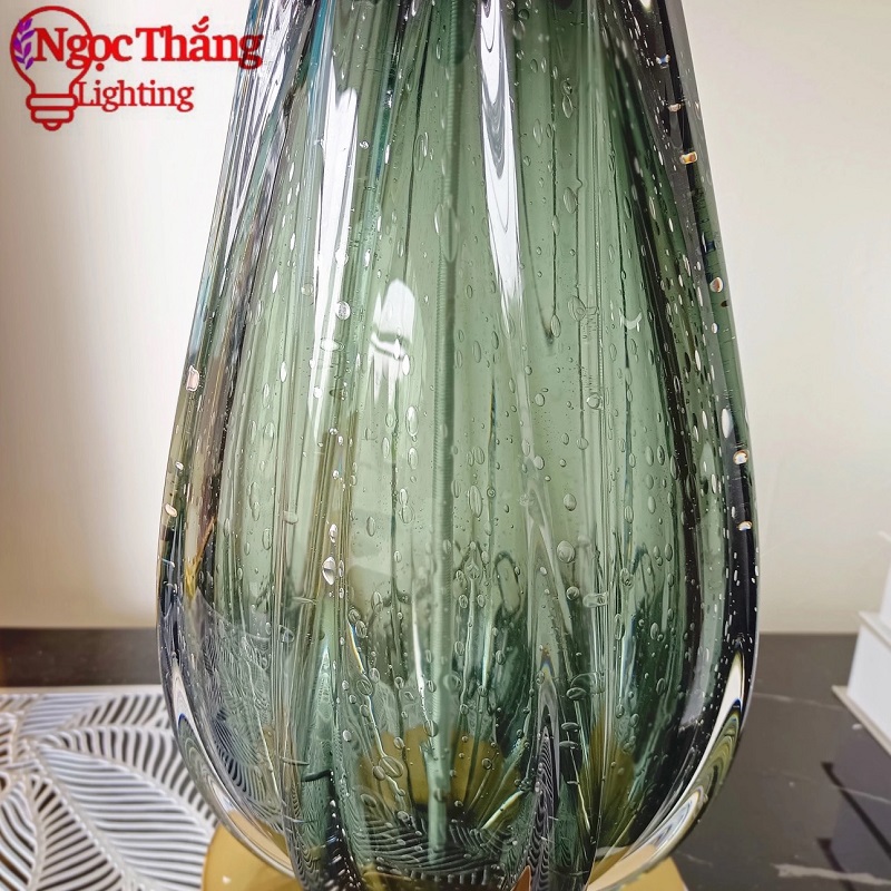 Đèn bàn phòng khách phòng ngủ thân thuỷ tinh cao cấp DB719 Ngọc Thắng (Tặng kèm một bóng Led 12W 3 chế độ màu) - Ảnh 8