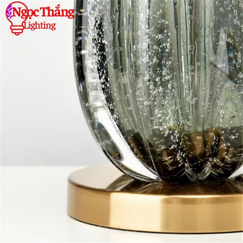 Đèn bàn phòng khách phòng ngủ thân thuỷ tinh cao cấp DB719 Ngọc Thắng (Tặng kèm một bóng Led 12W 3 chế độ màu) - Ảnh 18