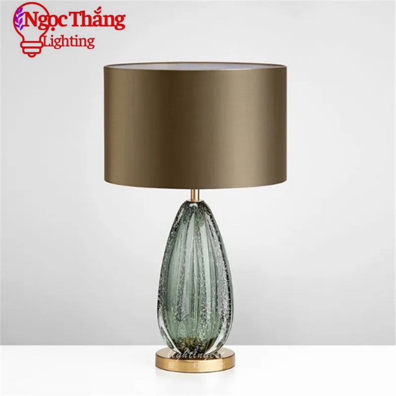 Đèn bàn phòng khách phòng ngủ thân thuỷ tinh cao cấp DB719 Ngọc Thắng (Tặng kèm một bóng Led 12W 3 chế độ màu) - Ảnh 17