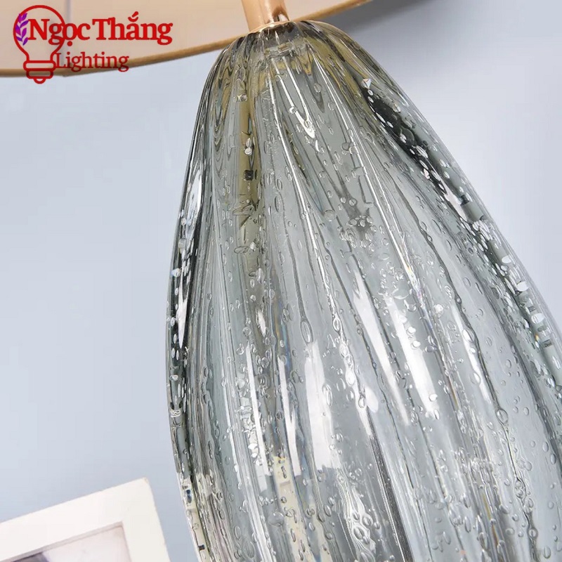 Đèn bàn phòng khách phòng ngủ thân thuỷ tinh cao cấp DB719 Ngọc Thắng (Tặng kèm một bóng Led 12W 3 chế độ màu) - Ảnh 13