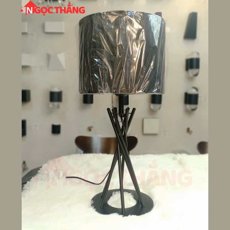 Đèn bàn Ø25cm x H55cm trang trí phòng ngủ phòng khách DB12 Ngọc Thắng (Kèm bóng 4W Led vàng) - Ảnh 3